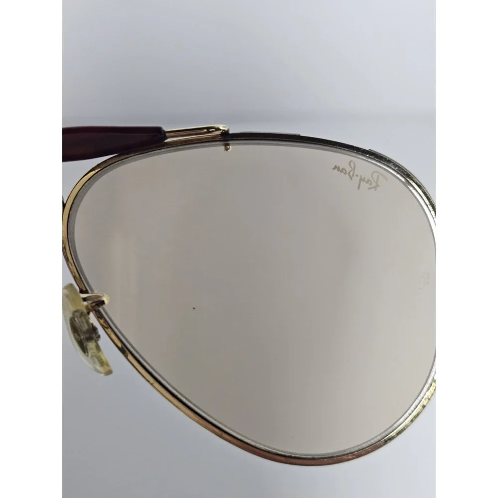 Vtg B&L Ray Ban Outdoorsman Leathers Sunglasses 58mm Changeables Brown Case USA